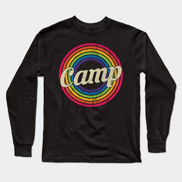 Camp - Retro Rainbow Faded-Style Long Sleeve T-Shirt by MaydenArt